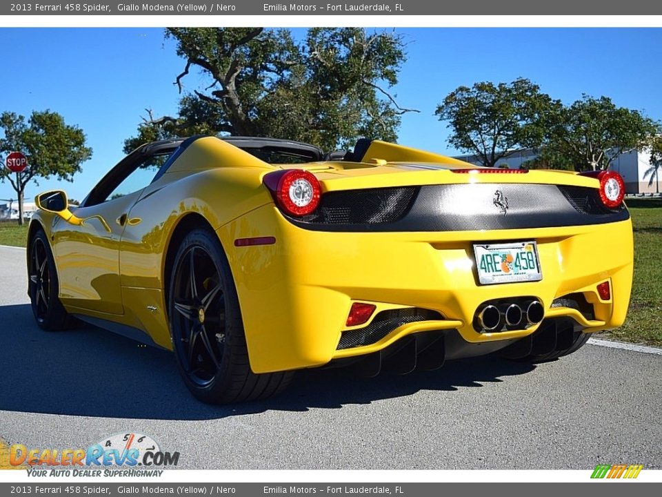 2013 Ferrari 458 Spider Giallo Modena (Yellow) / Nero Photo #10