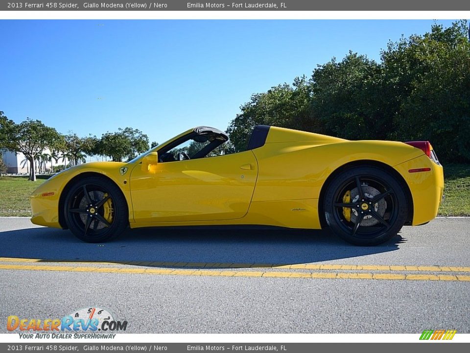2013 Ferrari 458 Spider Giallo Modena (Yellow) / Nero Photo #11