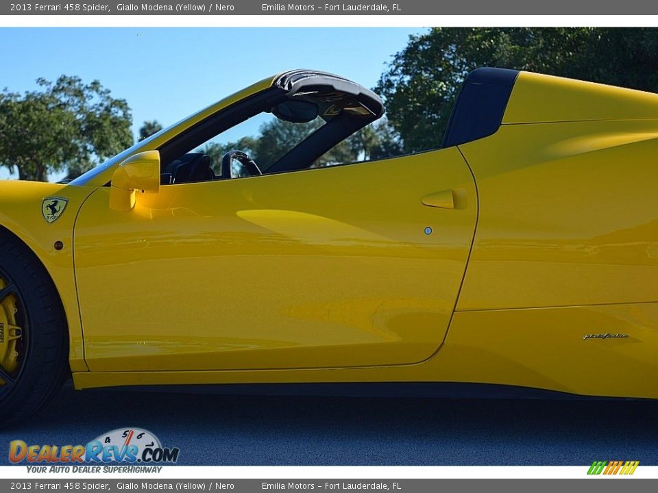 2013 Ferrari 458 Spider Giallo Modena (Yellow) / Nero Photo #13