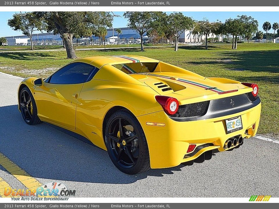 2013 Ferrari 458 Spider Giallo Modena (Yellow) / Nero Photo #31
