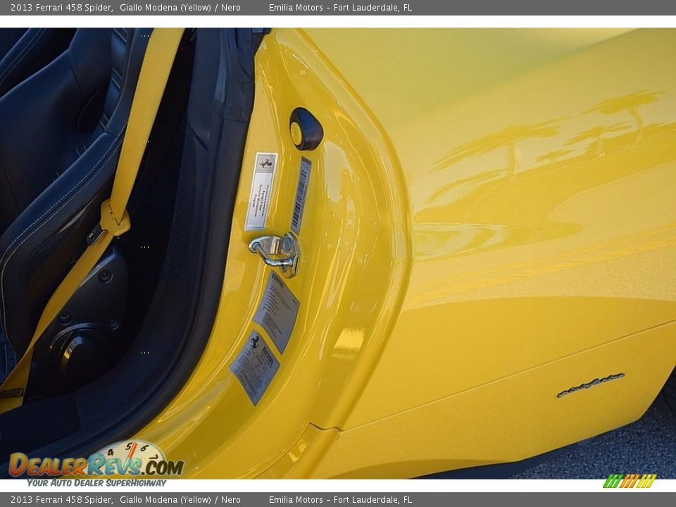 2013 Ferrari 458 Spider Giallo Modena (Yellow) / Nero Photo #38