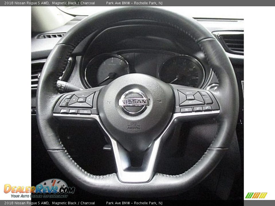 2018 Nissan Rogue S AWD Magnetic Black / Charcoal Photo #22