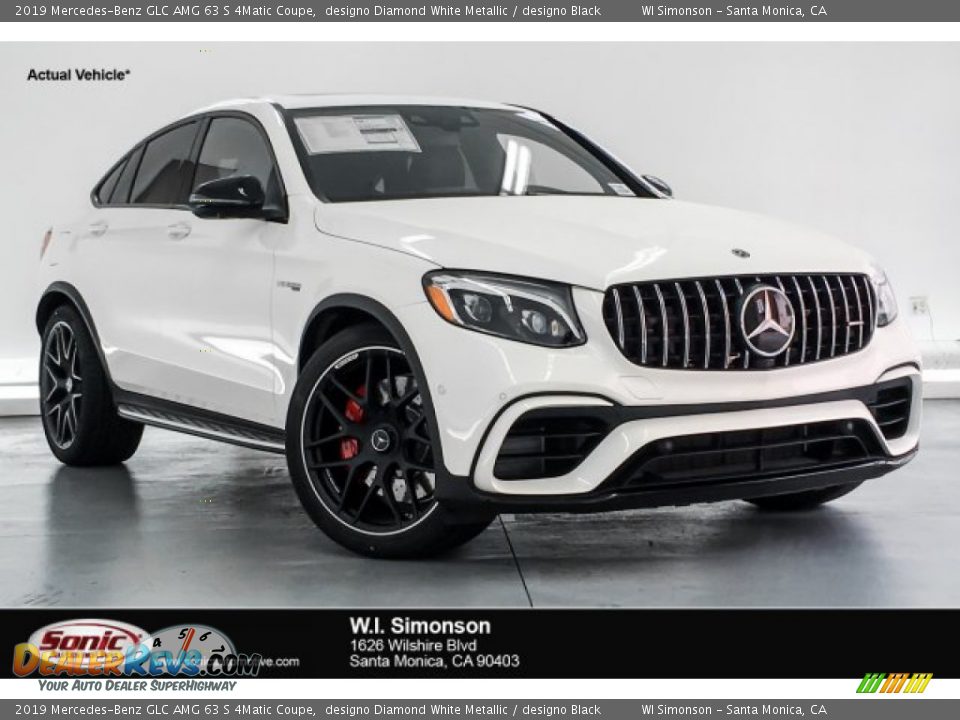 2019 Mercedes-Benz GLC AMG 63 S 4Matic Coupe designo Diamond White Metallic / designo Black Photo #1