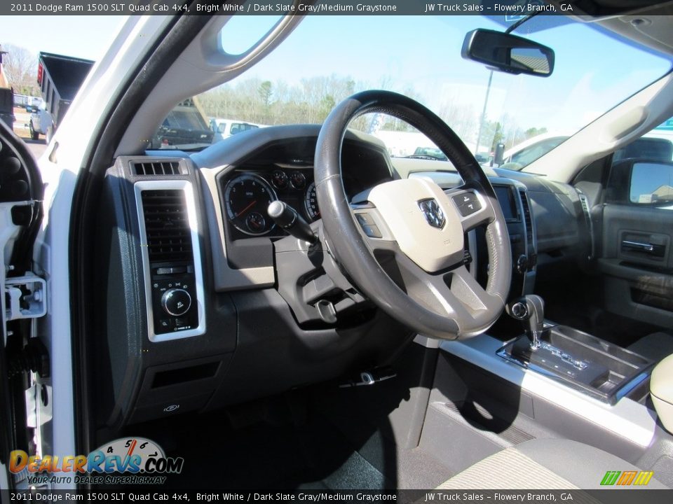 2011 Dodge Ram 1500 SLT Quad Cab 4x4 Bright White / Dark Slate Gray/Medium Graystone Photo #20