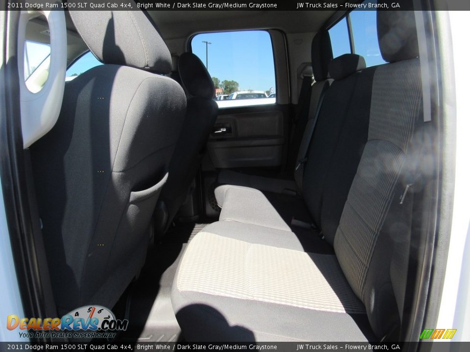 2011 Dodge Ram 1500 SLT Quad Cab 4x4 Bright White / Dark Slate Gray/Medium Graystone Photo #28