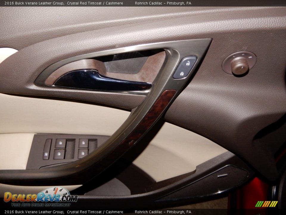2016 Buick Verano Leather Group Crystal Red Tintcoat / Cashmere Photo #15