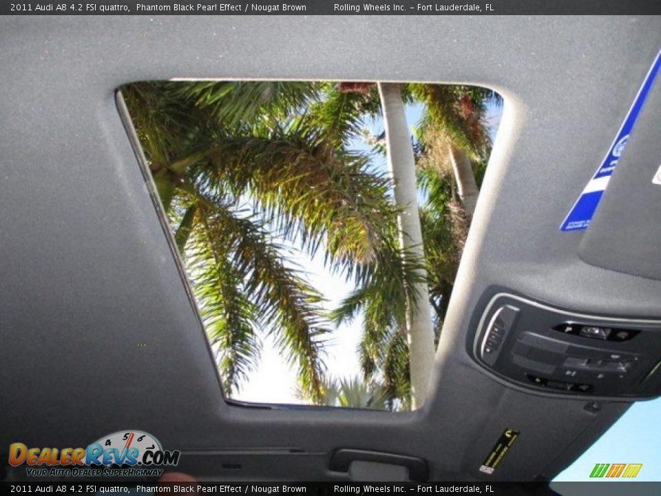 2011 Audi A8 4.2 FSI quattro Phantom Black Pearl Effect / Nougat Brown Photo #17