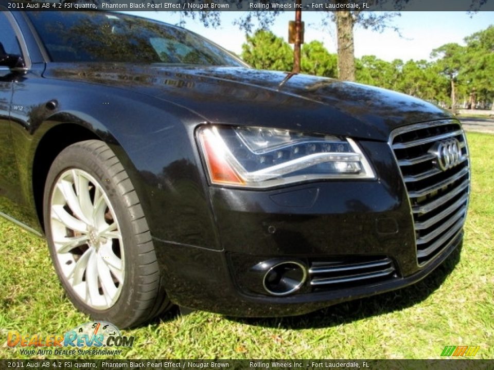 2011 Audi A8 4.2 FSI quattro Phantom Black Pearl Effect / Nougat Brown Photo #19