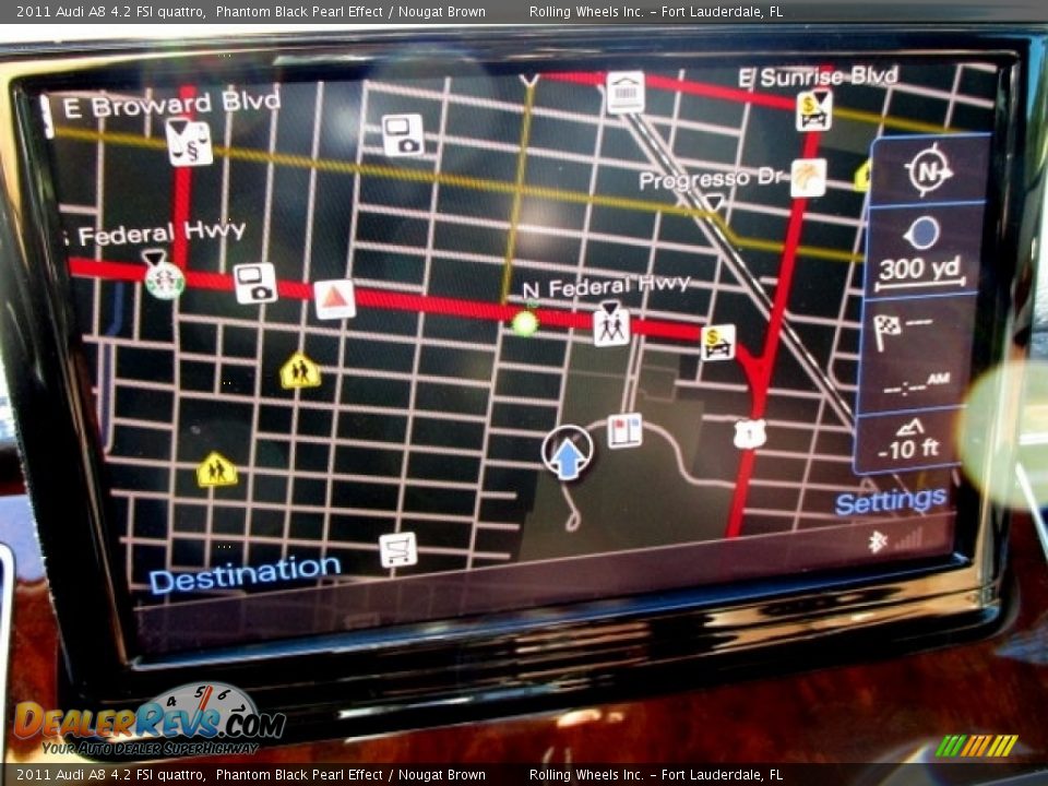 2011 Audi A8 4.2 FSI quattro Phantom Black Pearl Effect / Nougat Brown Photo #31