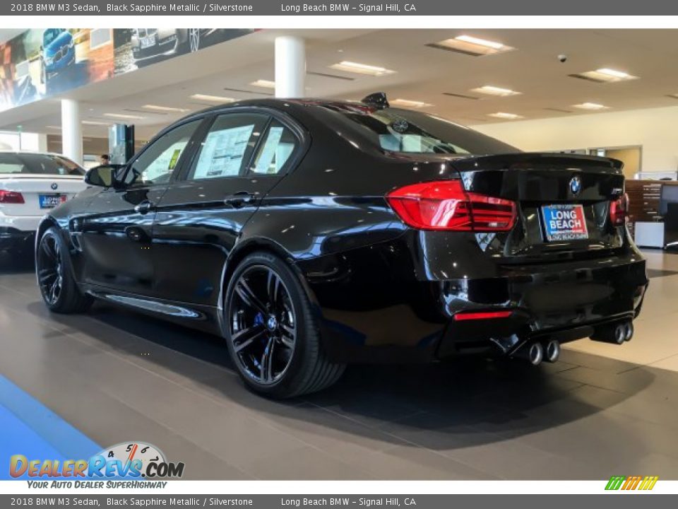 2018 BMW M3 Sedan Black Sapphire Metallic / Silverstone Photo #2