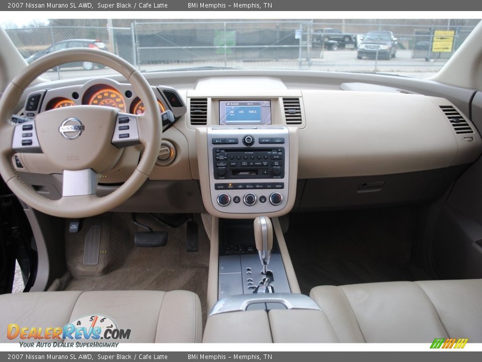 2007 Nissan Murano SL AWD Super Black / Cafe Latte Photo #9