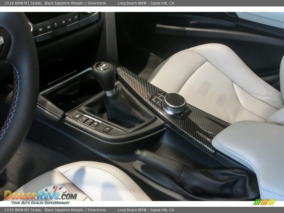 2018 BMW M3 Sedan Black Sapphire Metallic / Silverstone Photo #7