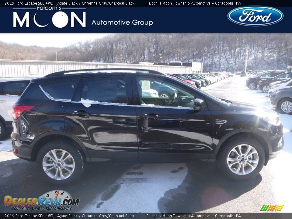 2019 Ford Escape SEL 4WD Agate Black / Chromite Gray/Charcoal Black Photo #1