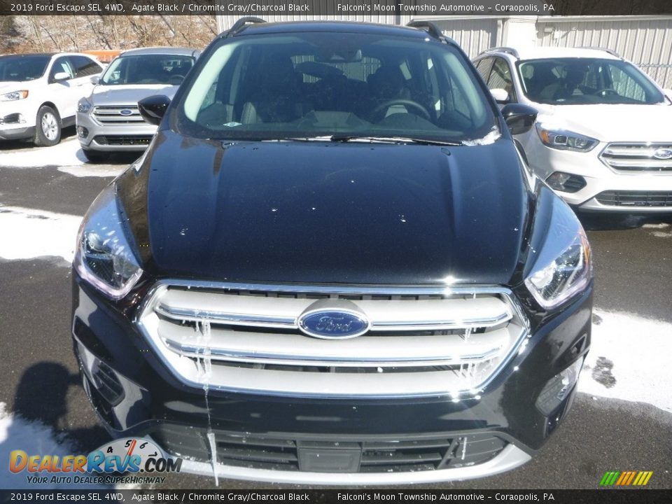2019 Ford Escape SEL 4WD Agate Black / Chromite Gray/Charcoal Black Photo #4