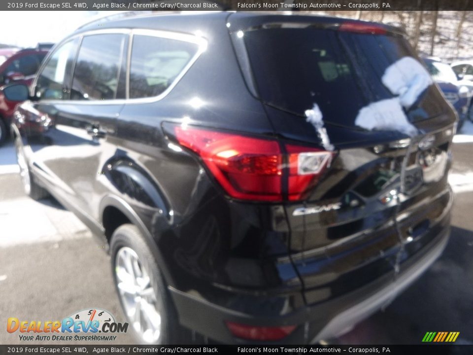2019 Ford Escape SEL 4WD Agate Black / Chromite Gray/Charcoal Black Photo #6