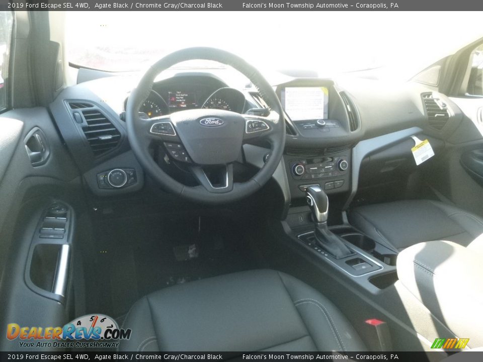 2019 Ford Escape SEL 4WD Agate Black / Chromite Gray/Charcoal Black Photo #9