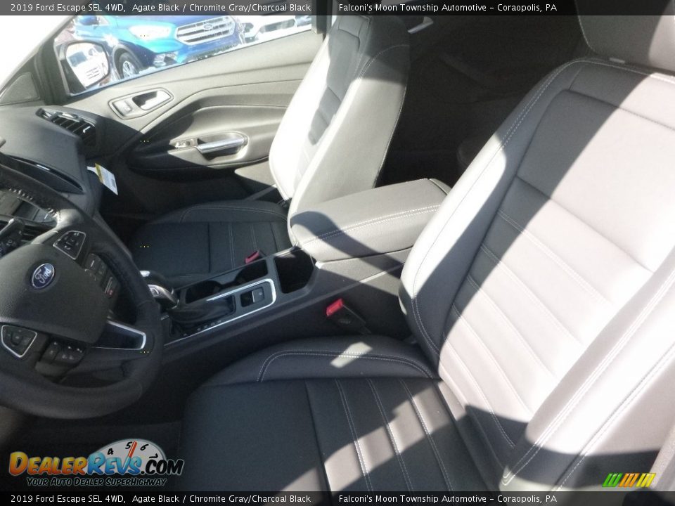 2019 Ford Escape SEL 4WD Agate Black / Chromite Gray/Charcoal Black Photo #10