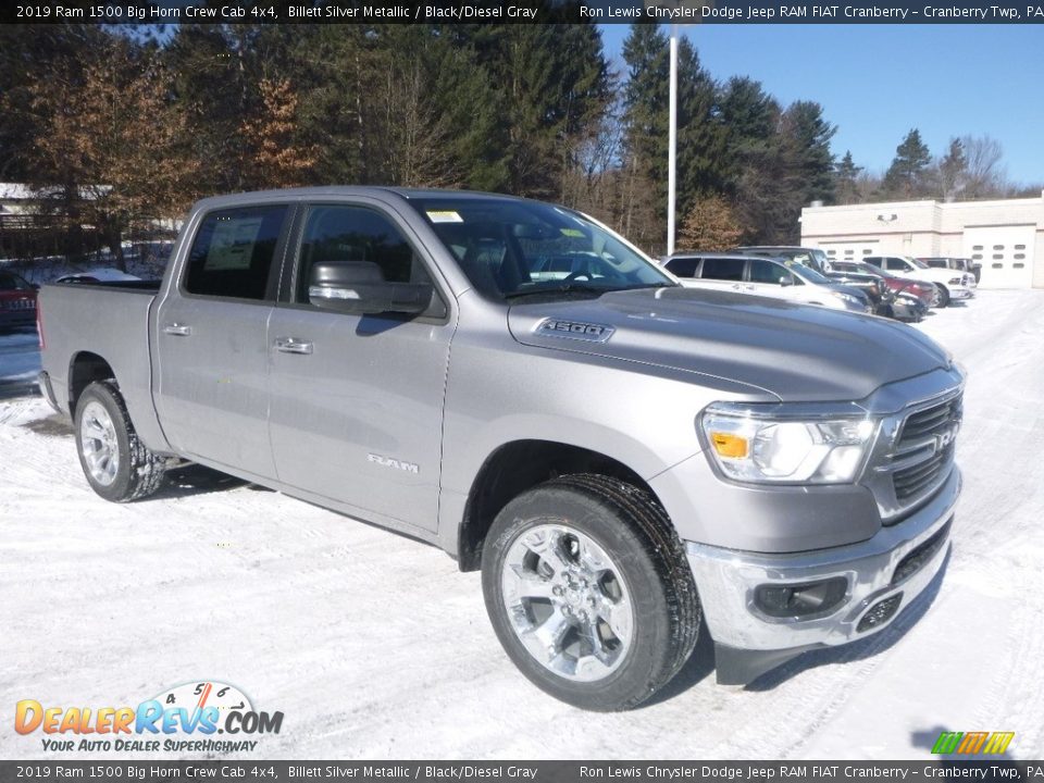 2019 Ram 1500 Big Horn Crew Cab 4x4 Billett Silver Metallic / Black/Diesel Gray Photo #6