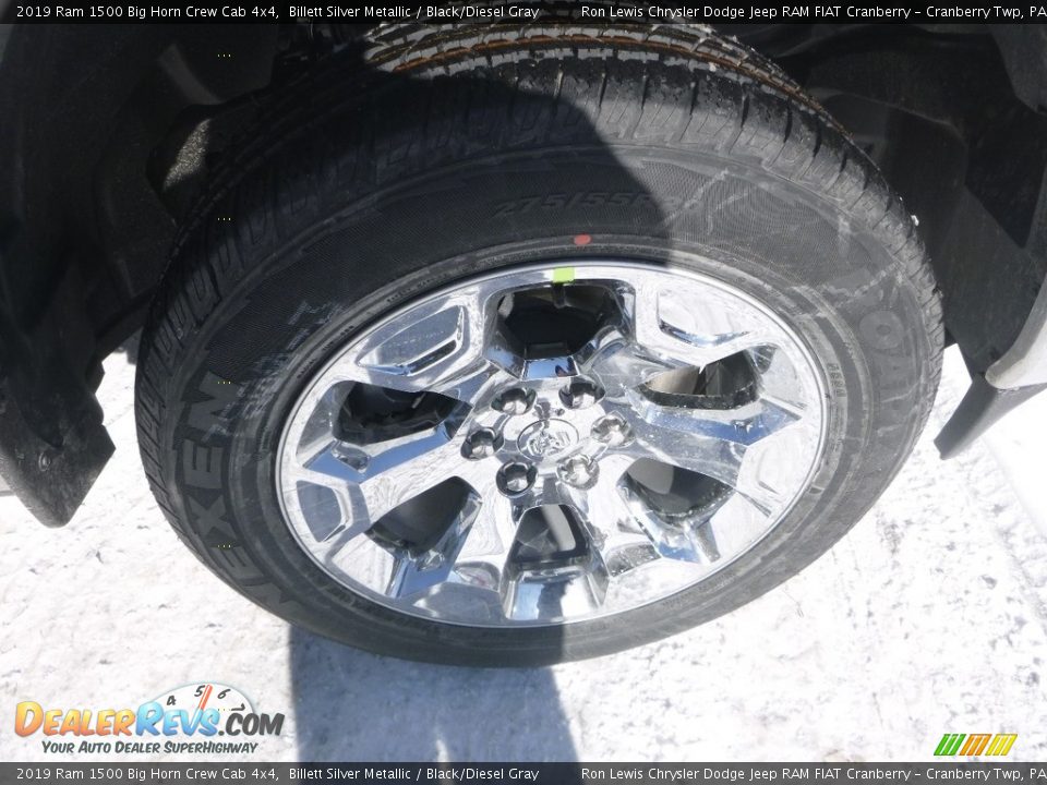 2019 Ram 1500 Big Horn Crew Cab 4x4 Billett Silver Metallic / Black/Diesel Gray Photo #7