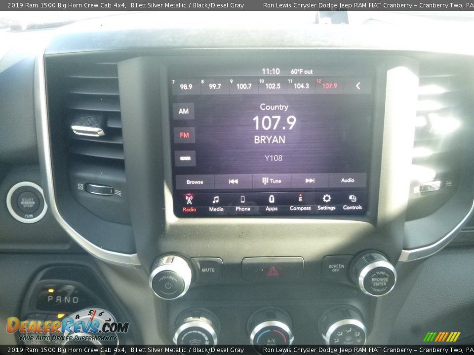 2019 Ram 1500 Big Horn Crew Cab 4x4 Billett Silver Metallic / Black/Diesel Gray Photo #14