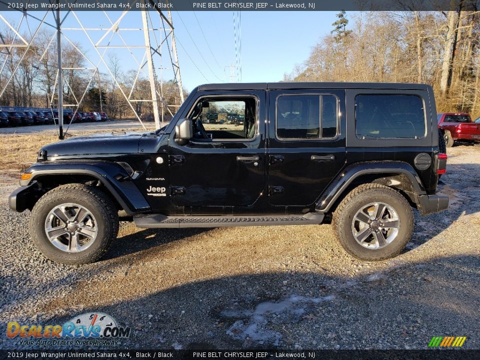 2019 Jeep Wrangler Unlimited Sahara 4x4 Black / Black Photo #3