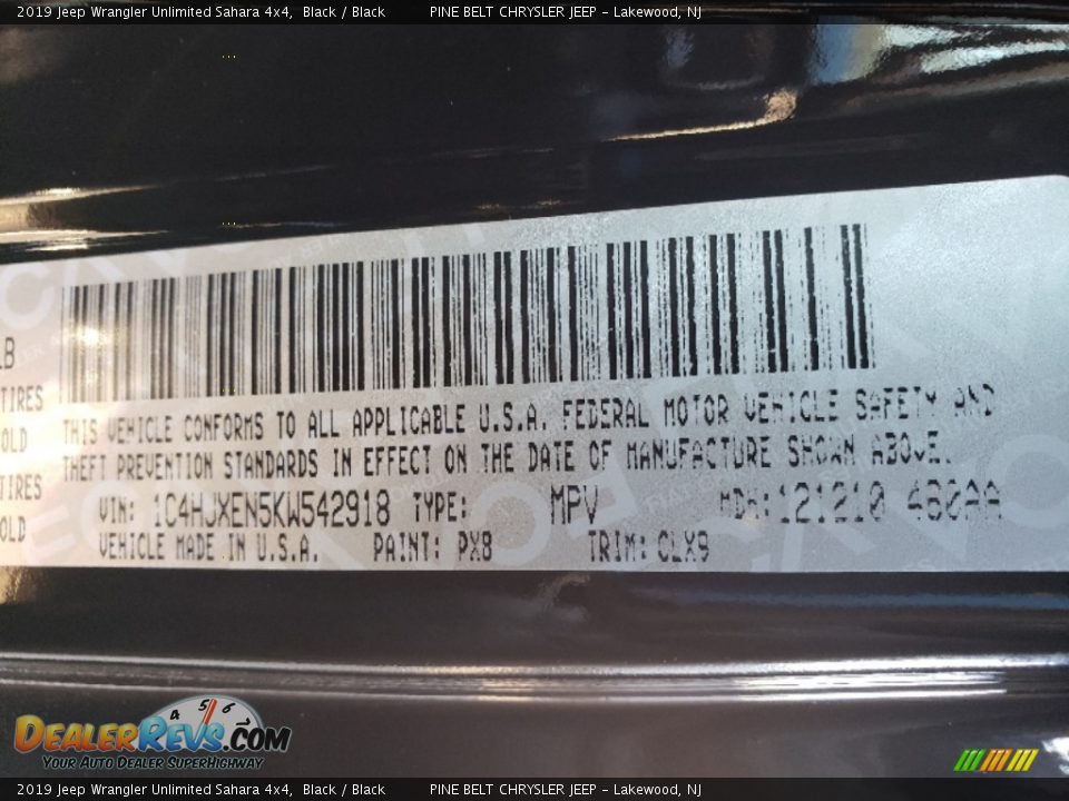 2019 Jeep Wrangler Unlimited Sahara 4x4 Black / Black Photo #9