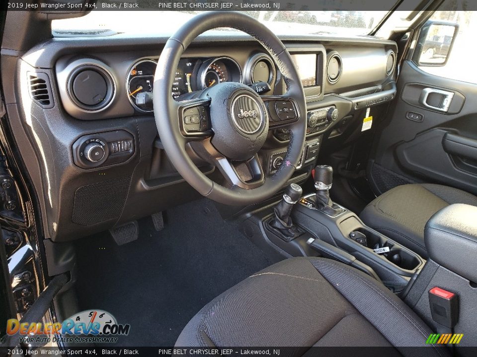 2019 Jeep Wrangler Sport 4x4 Black / Black Photo #7