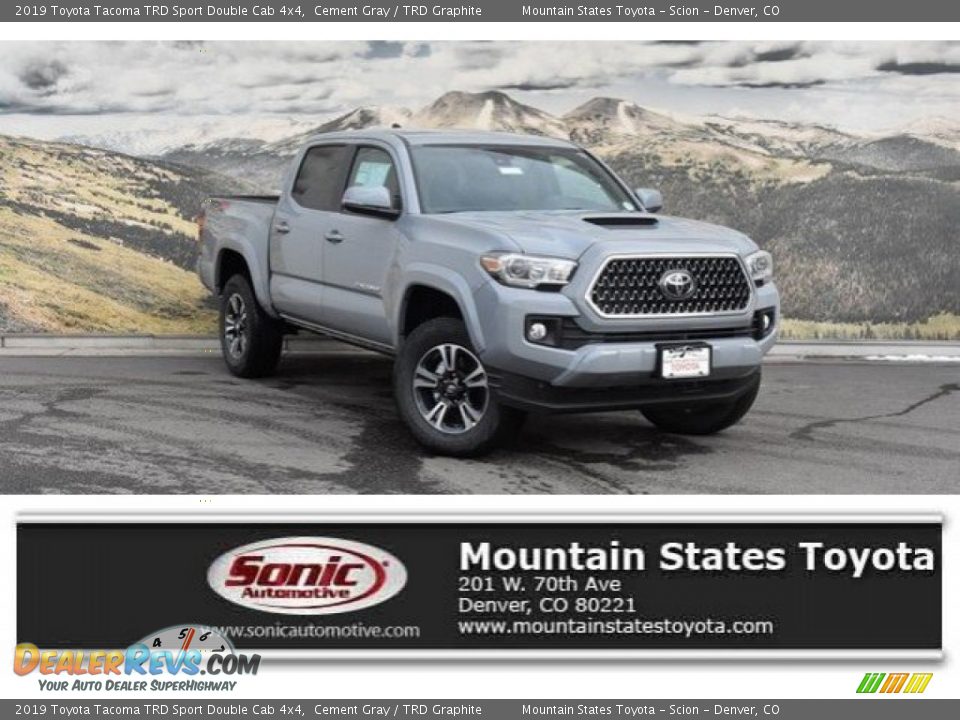 2019 Toyota Tacoma TRD Sport Double Cab 4x4 Cement Gray / TRD Graphite Photo #1
