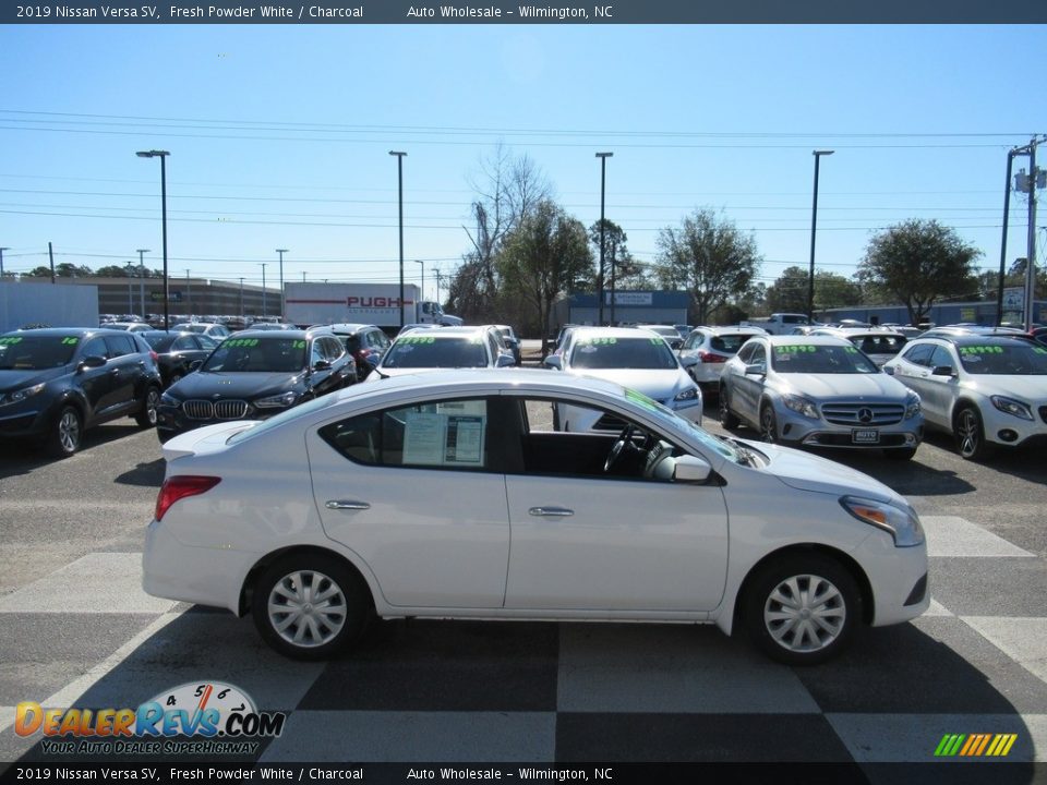 2019 Nissan Versa SV Fresh Powder White / Charcoal Photo #3