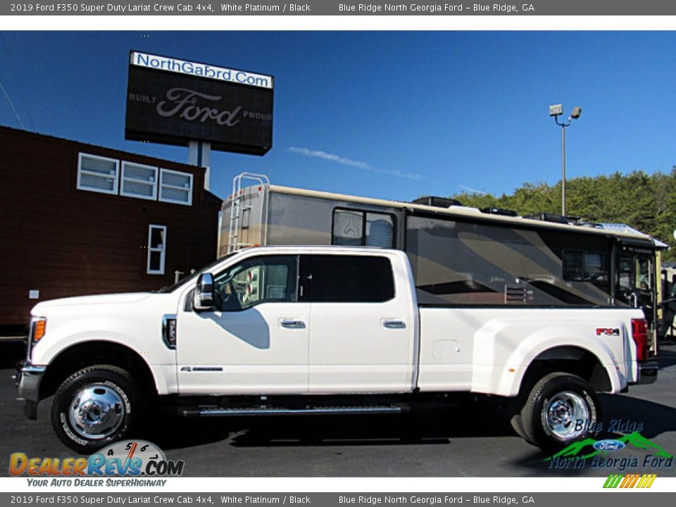2019 Ford F350 Super Duty Lariat Crew Cab 4x4 White Platinum / Black Photo #2