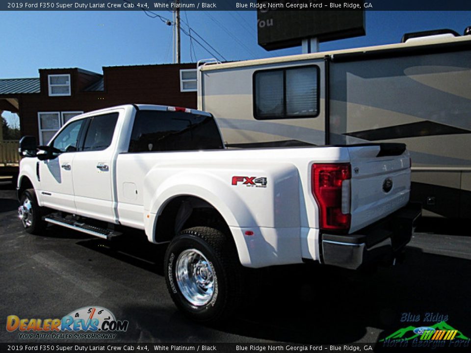 2019 Ford F350 Super Duty Lariat Crew Cab 4x4 White Platinum / Black Photo #3