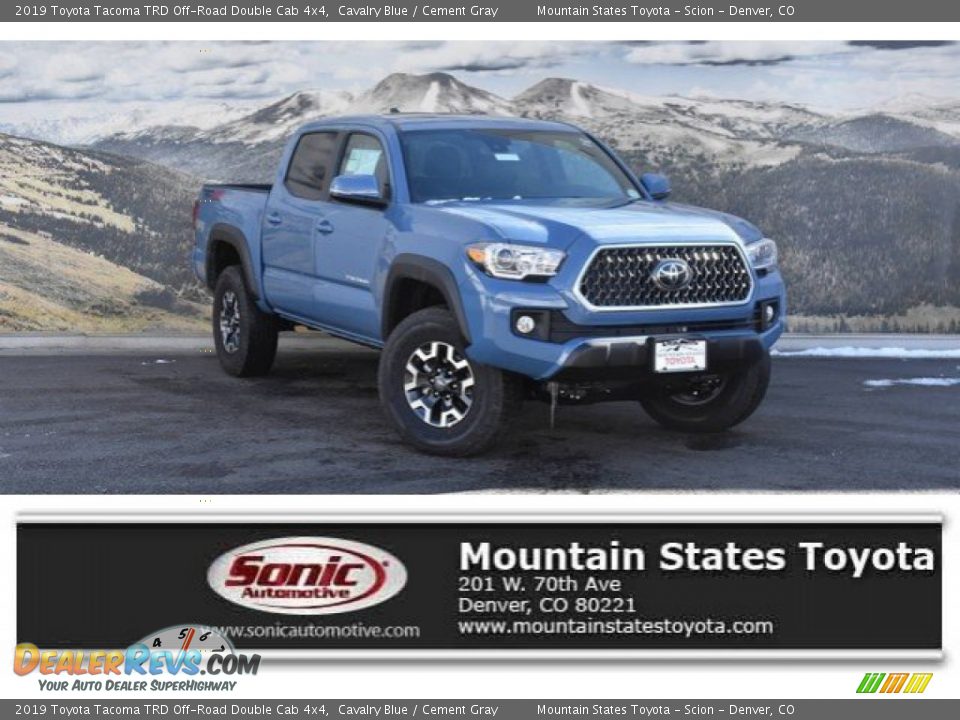 2019 Toyota Tacoma TRD Off-Road Double Cab 4x4 Cavalry Blue / Cement Gray Photo #1