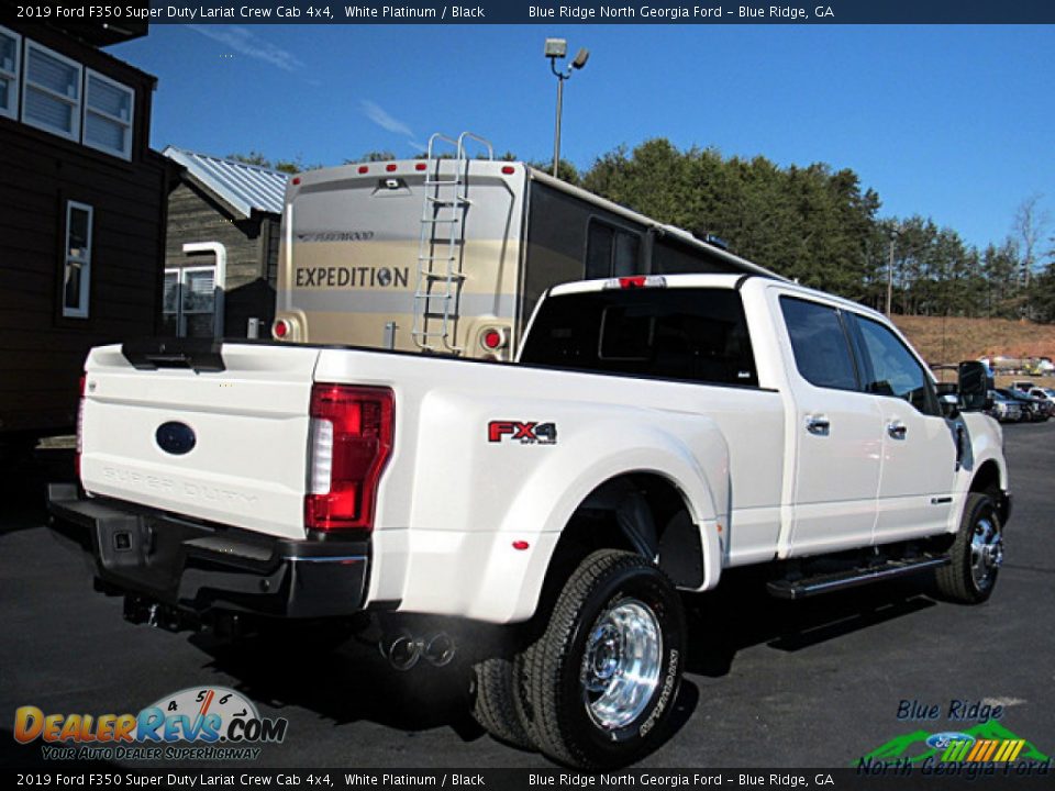 2019 Ford F350 Super Duty Lariat Crew Cab 4x4 White Platinum / Black Photo #6