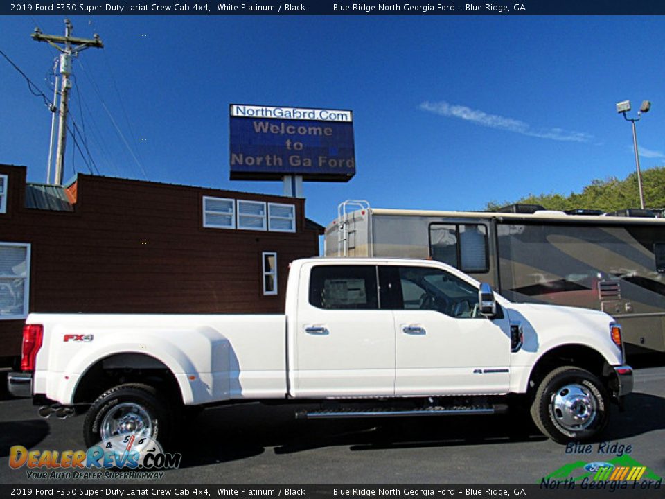 2019 Ford F350 Super Duty Lariat Crew Cab 4x4 White Platinum / Black Photo #7