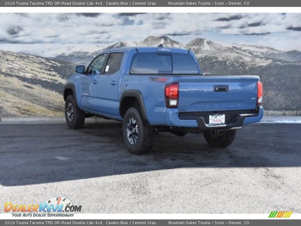 2019 Toyota Tacoma TRD Off-Road Double Cab 4x4 Cavalry Blue / Cement Gray Photo #3
