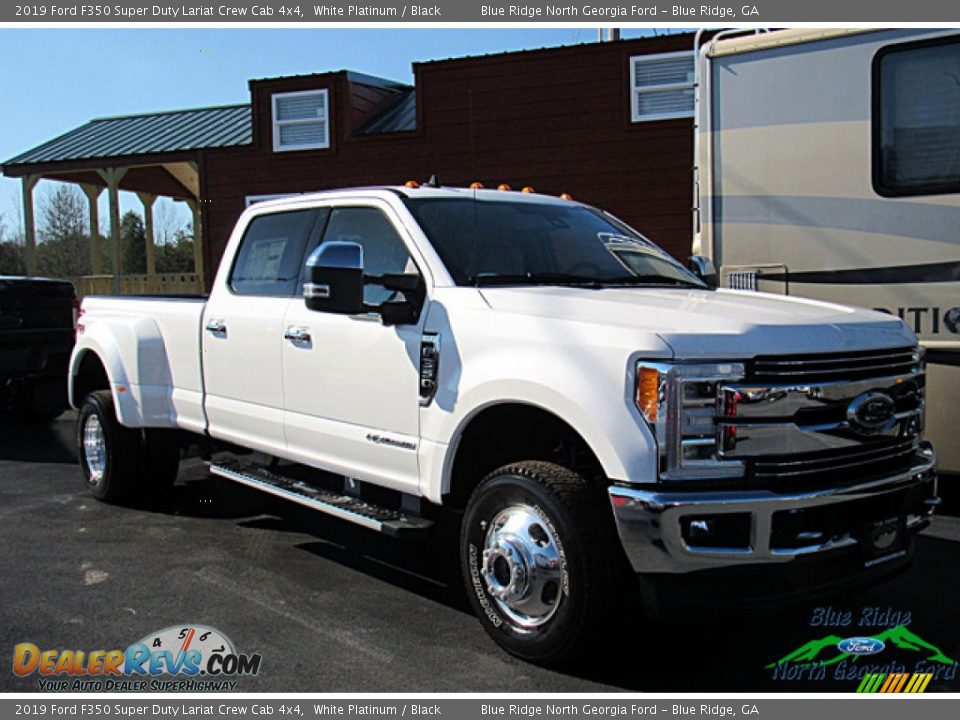 2019 Ford F350 Super Duty Lariat Crew Cab 4x4 White Platinum / Black Photo #8