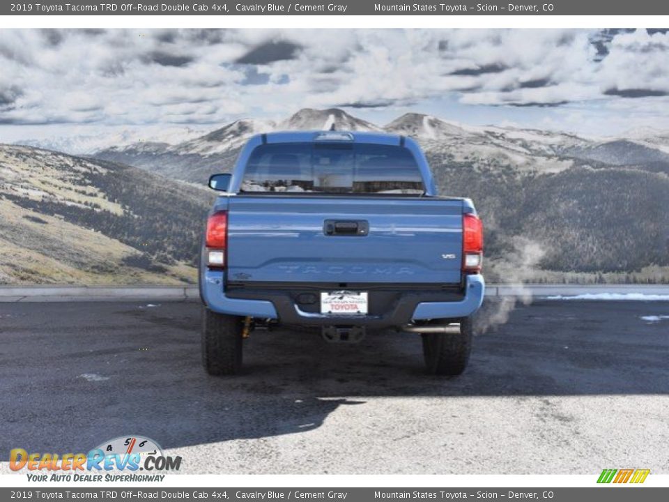 2019 Toyota Tacoma TRD Off-Road Double Cab 4x4 Cavalry Blue / Cement Gray Photo #4
