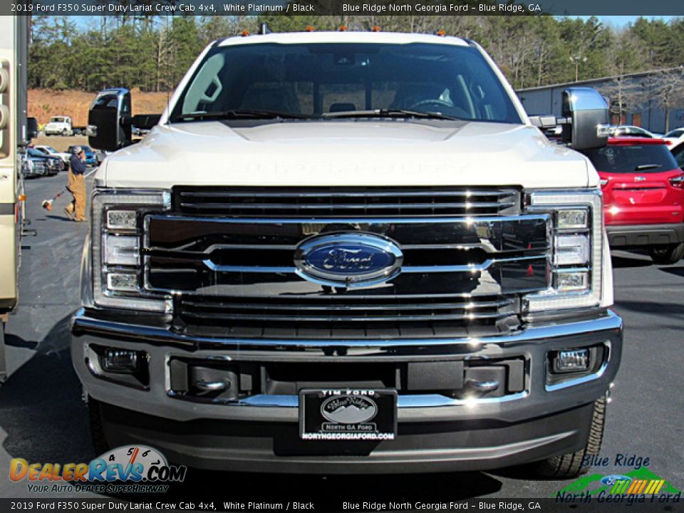 2019 Ford F350 Super Duty Lariat Crew Cab 4x4 White Platinum / Black Photo #9