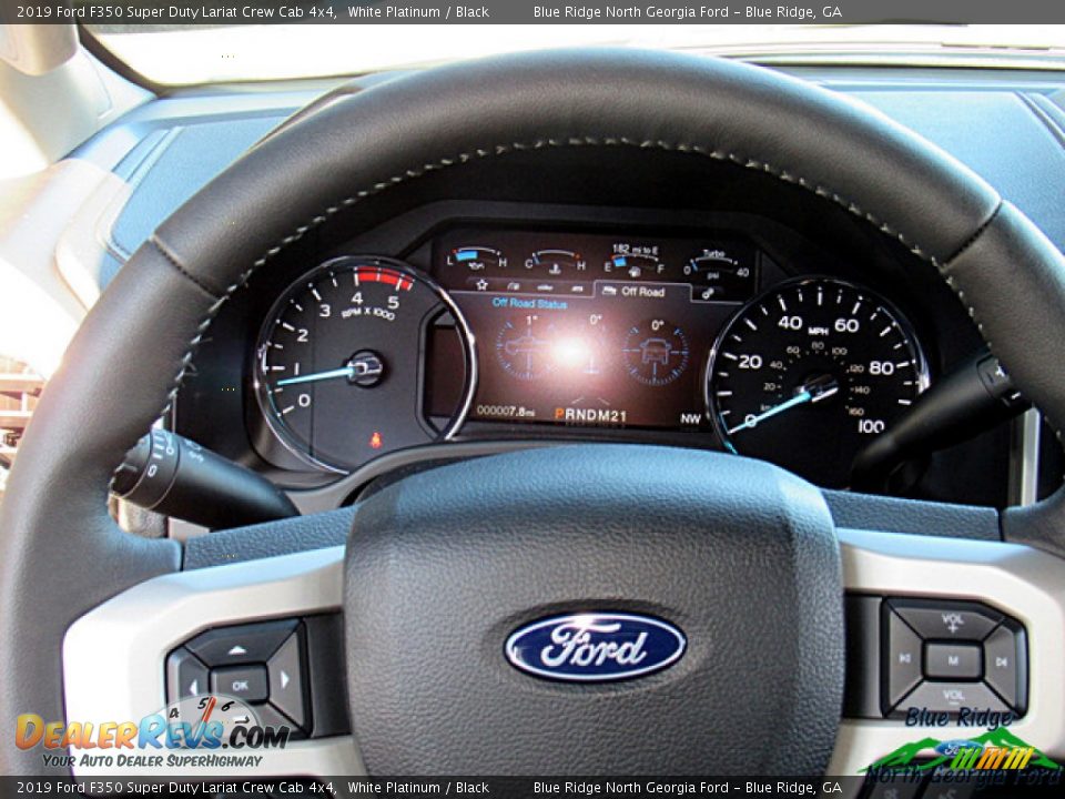2019 Ford F350 Super Duty Lariat Crew Cab 4x4 White Platinum / Black Photo #15