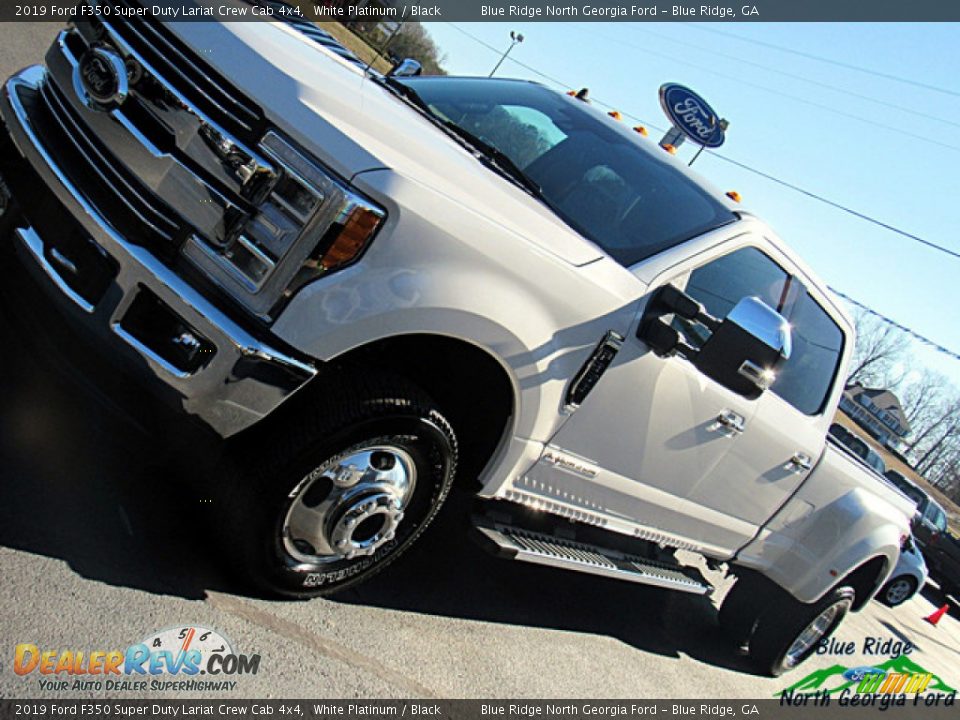 2019 Ford F350 Super Duty Lariat Crew Cab 4x4 White Platinum / Black Photo #36