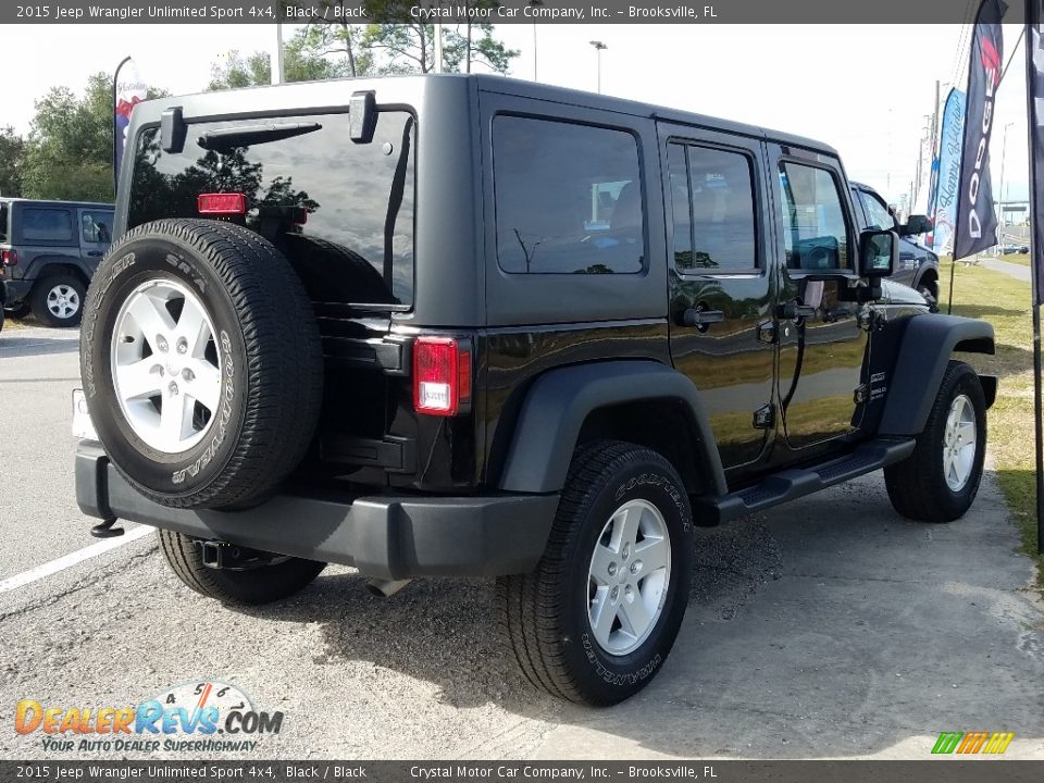 2015 Jeep Wrangler Unlimited Sport 4x4 Black / Black Photo #5