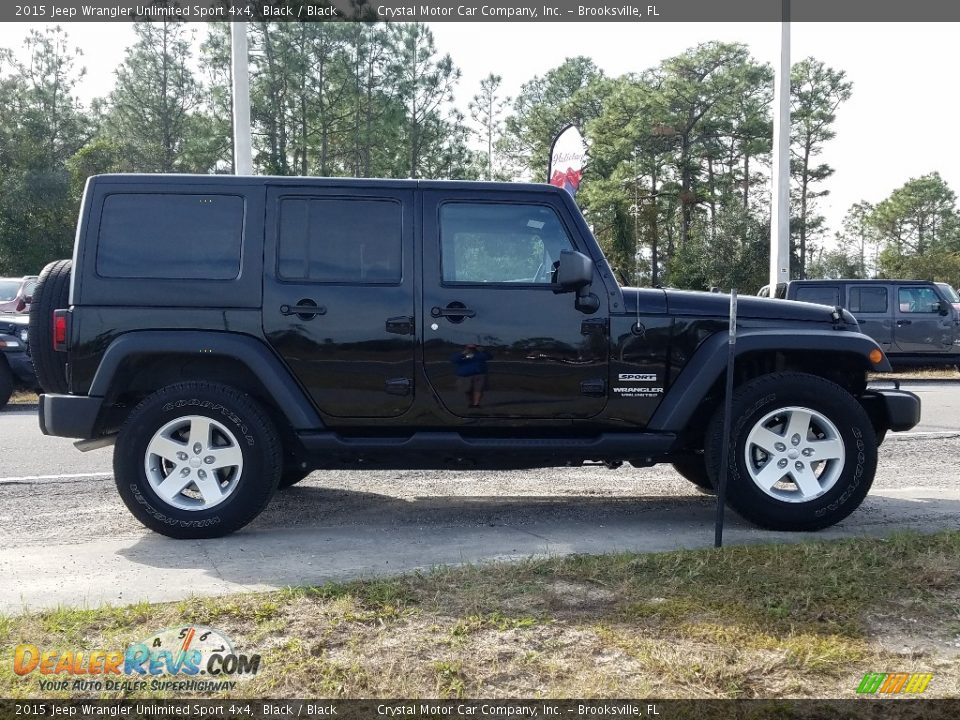 2015 Jeep Wrangler Unlimited Sport 4x4 Black / Black Photo #6