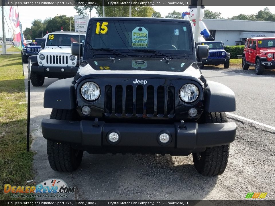 2015 Jeep Wrangler Unlimited Sport 4x4 Black / Black Photo #8