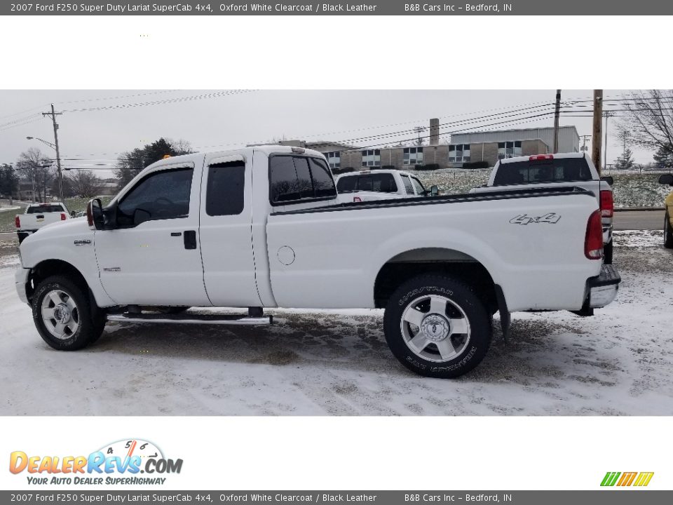 2007 Ford F250 Super Duty Lariat SuperCab 4x4 Oxford White Clearcoat / Black Leather Photo #3