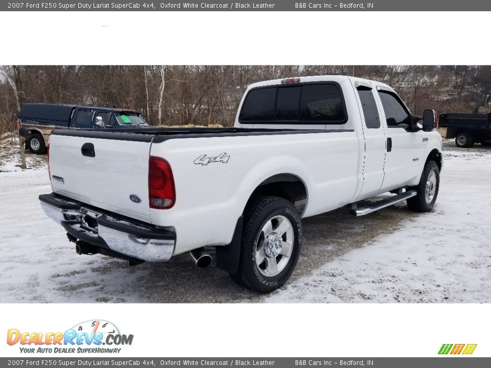 2007 Ford F250 Super Duty Lariat SuperCab 4x4 Oxford White Clearcoat / Black Leather Photo #7