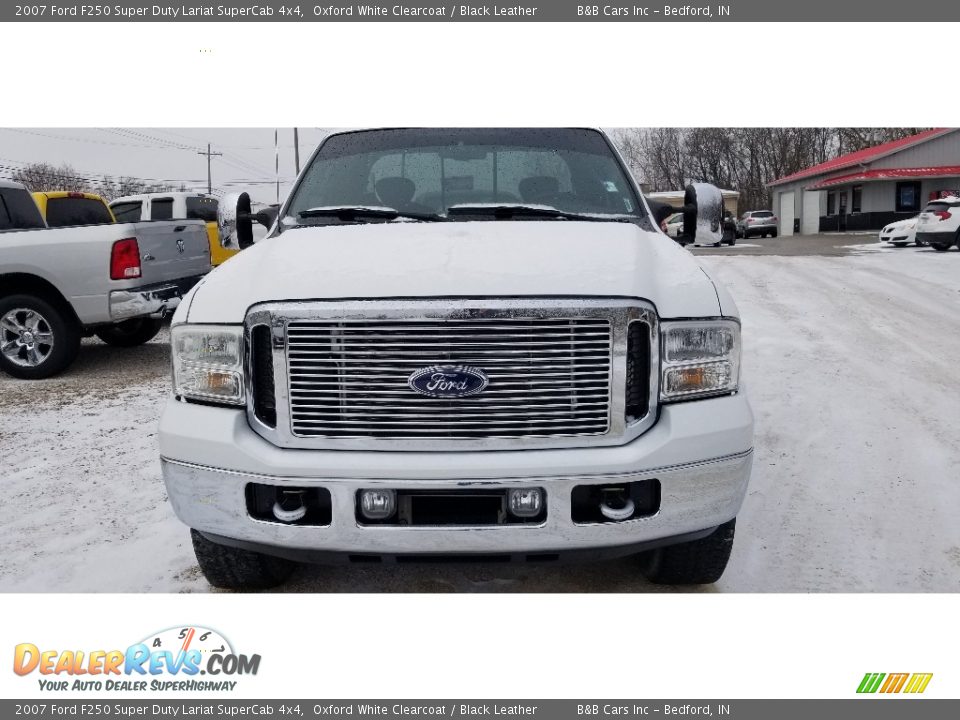2007 Ford F250 Super Duty Lariat SuperCab 4x4 Oxford White Clearcoat / Black Leather Photo #10