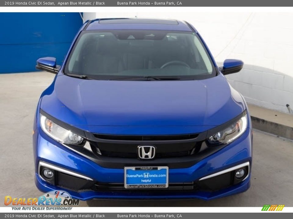 2019 Honda Civic EX Sedan Agean Blue Metallic / Black Photo #3