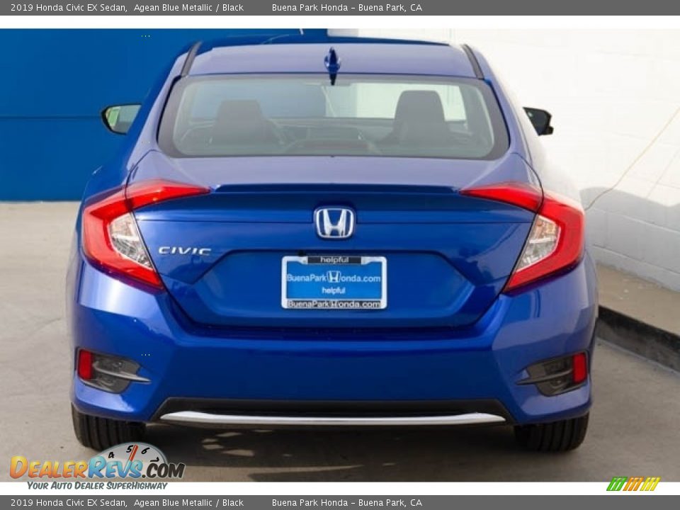 2019 Honda Civic EX Sedan Agean Blue Metallic / Black Photo #5
