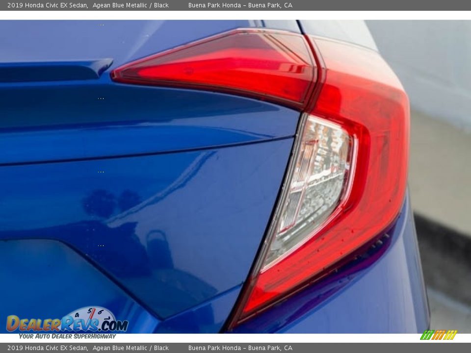 2019 Honda Civic EX Sedan Agean Blue Metallic / Black Photo #7