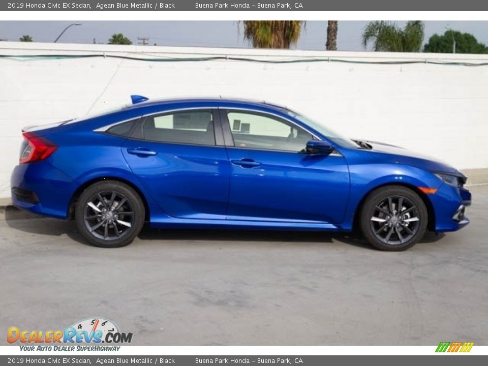 2019 Honda Civic EX Sedan Agean Blue Metallic / Black Photo #8